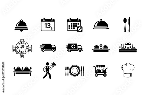 silhouette pack of kichen icons