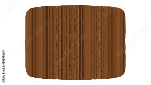 A brown textured rectangular shape with rounded corners