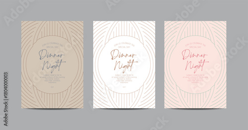 Dinner Night MinimalistInvitation Template