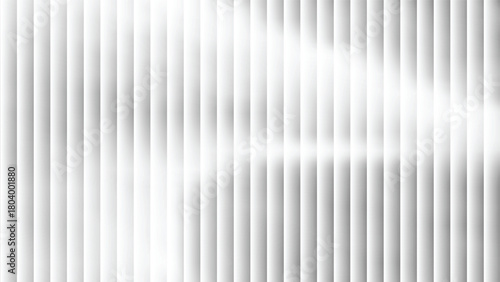 White and grey gradient vertical lines abstract background with ribbed glass effect. Futuristic fractal glass background with soft wave, glow, and transparent layers. Modern technology concept