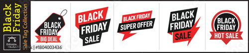 Boost Holiday Sales with Editable Black Friday Tag Collection for Retailers, Get Ready for Holiday Shopping Season with Eye-Catching Promotional Labels