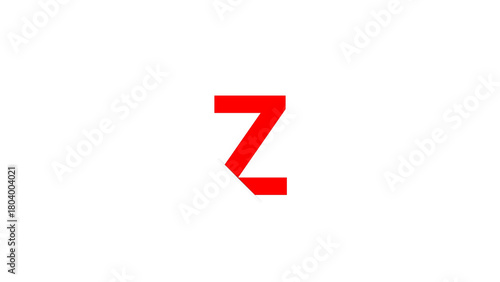red letter Z is on a plain white background with a cut effect. Free Download red letter Z is on a plain white background with a cut effect. - GFXLoad