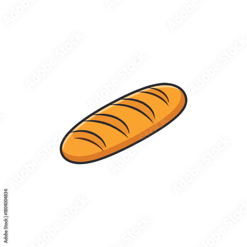 Artistic depiction of a crusty loaf radiating warmth with simplistic lines creating a comforting