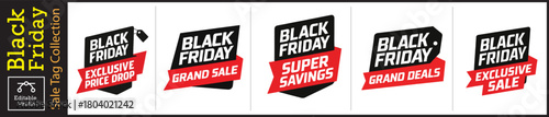 Grab these Black Friday sale tags and boost your marketing with these exclusive deals, grand savings, and price drops for your next promotion