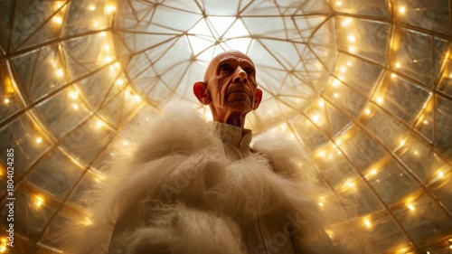Cozy Kitchen Scene Featuring Freshly Baked Cookies and a Gingerbread House, Decorated with Heart-Shaped Lights, Creating a Warm and Inviting Atmosphere for Festive Baking Moments