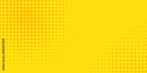 Top retro comic yellow background raster gradient halftone, stock vector modern