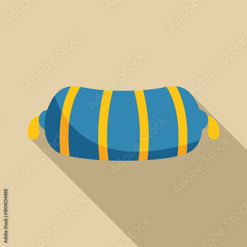 Vibrant blue and yellow holi powder pouch bursting, celebrating the joyful festival of colors