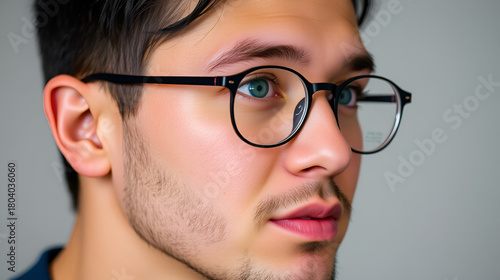 a man wearing glasses