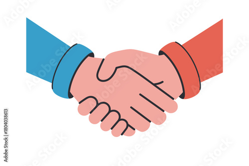 Two hands shaking in agreement, symbolizing partnership and cooperation in a business context.