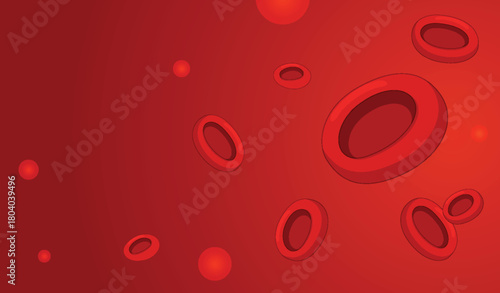Dynamic Red Blood Cells Vector Illustration