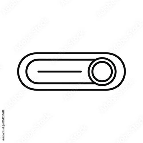 Simple toggle switch icon representing on or off state