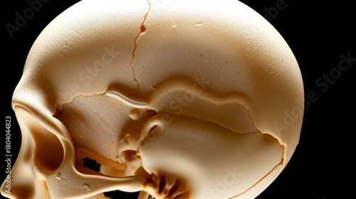 View inside human skull showing cranial floor and foramina