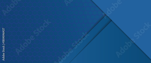 Minimal geometric blue background. Dynamic blue shapes composition with hexagon. Vector energy technology concept abstract background texture design, bright poster, banner