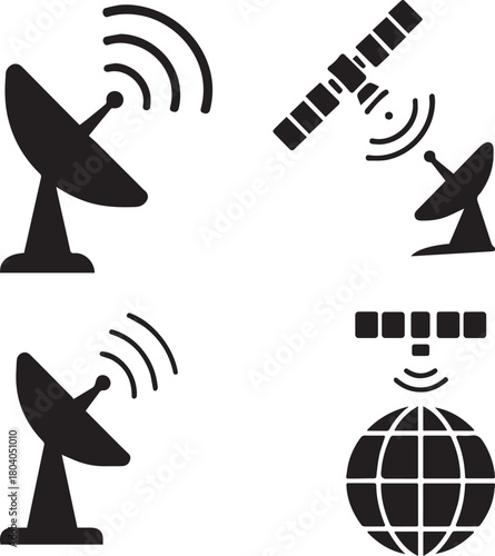 Satellite Communication Icons