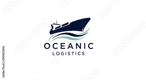 Cargo Ship Logistics Logo – Freight Transport, Maritime Shipping, Delivery Company Branding