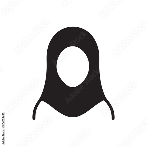 Islamic men and women icon character outline. Arabic vector design.
