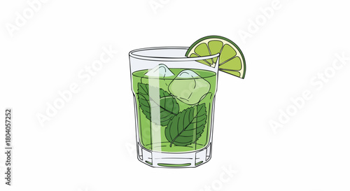 Fresh Mojito Cocktail with Lime