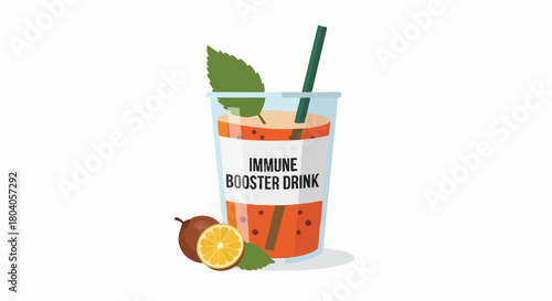 Immune Booster Drink Illustration