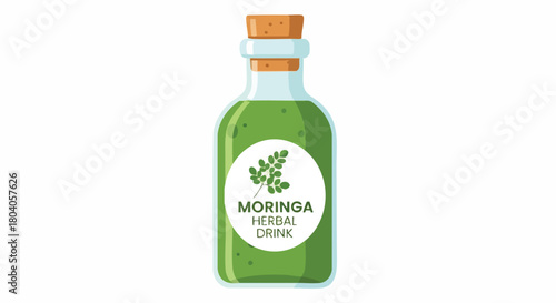 Moringa Herbal Elixir in Glass Bottle