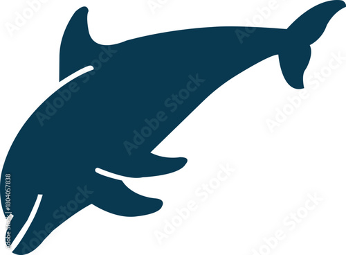 dolphin icon illustration. jumping dolphin line icon in white and black colors. jumping dolphin flat vector icon from jumping dolphin. minimalist dolphin line art icon logo symbol.
