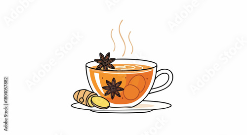 Cozy Spiced Tea in a Cup