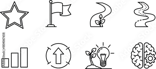Vector art of business and success icons