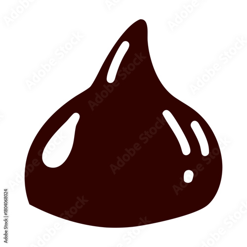 Colored Flat Illustration of a Chocolate Kisses
