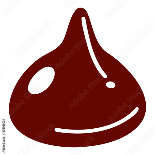 Colored Flat Illustration of a Chocolate Kisses