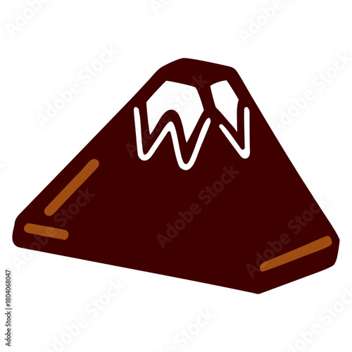Colored Flat Illustration of a Chocolate Toblerone