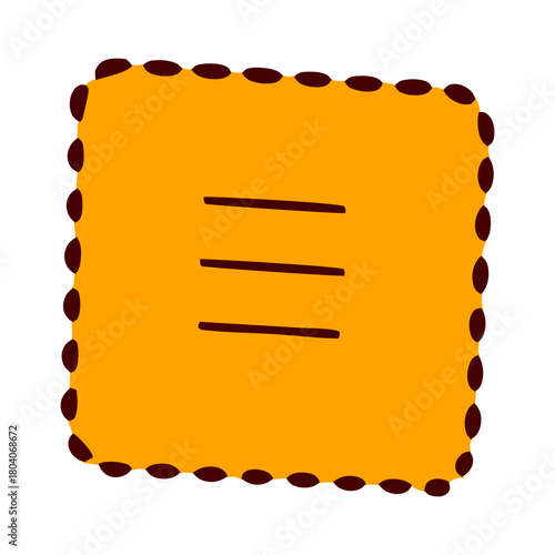 Colored Flat Illustration of a Cookie Biscuit