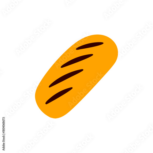 Colored Flat Illustration of a Cookie Biscuit