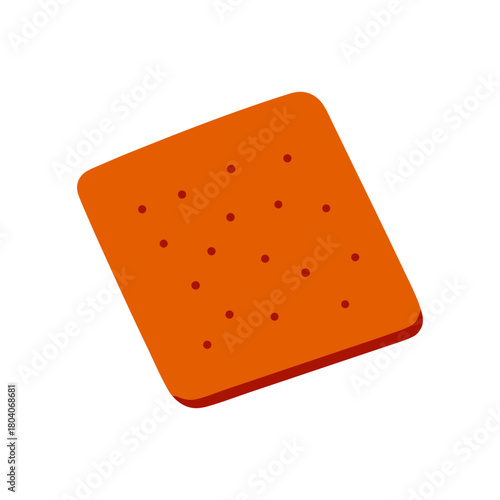 Colored Flat Illustration of a Cookie Biscuit