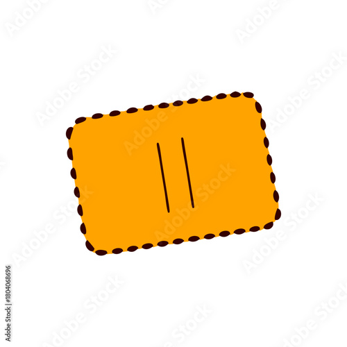 Colored Flat Illustration of a Cookie Biscuit