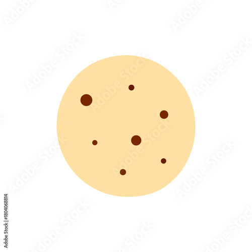 Colored Flat Illustration of a Cookie Biscuit