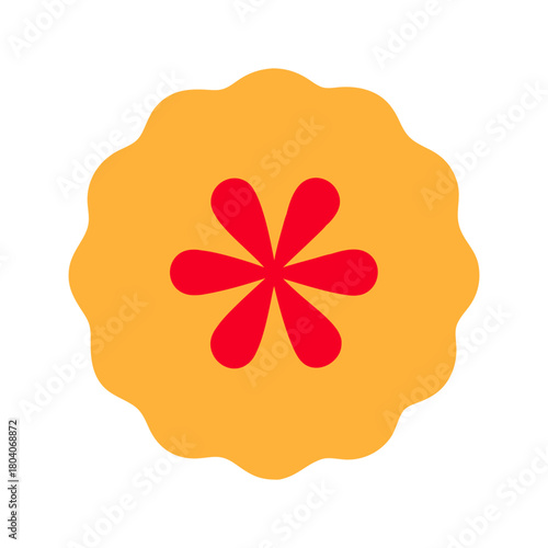 Colored Flat Illustration of a Cookie Biscuit