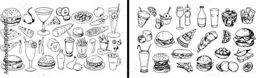 cocktail and drink sketch collection, hand drawn drink illustration, bar menu vector art, vintage cocktail poster, party drink design, wine and beer drawing, mixology artwork vector, restaurant drink 