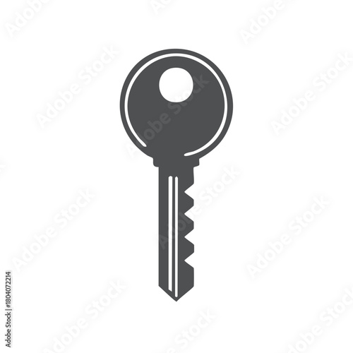 Gray Silhouette of a Key, Access Control, Security Measure, Lock and Key