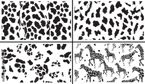 Animal skin pattern, wild texture illustration, leopard print design, zebra stripe vector, jungle pattern artwork, safari animal decor, natural fur texture, wild animal print, exotic pattern vector, w