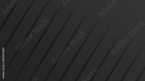 Black 3d stripe background. An abstract black backdrop. 
