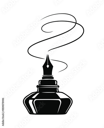 Vector illustration of a Buddha statue silhouette icon with a vintage light design symbol