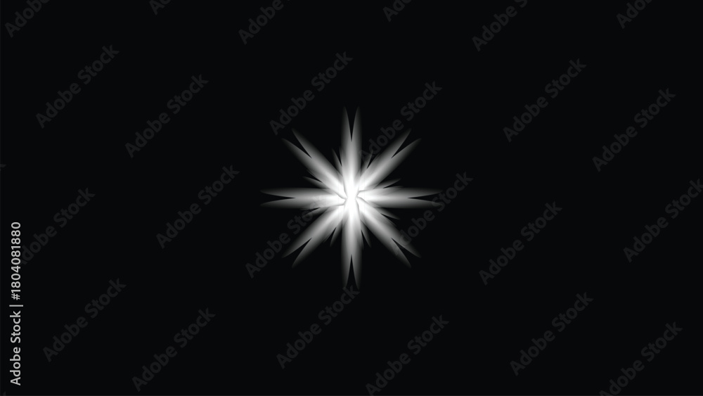 Obraz premium Glowing Starburst on a Dark Background