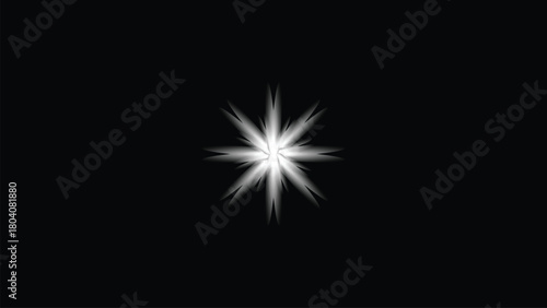 Glowing Starburst on a Dark Background