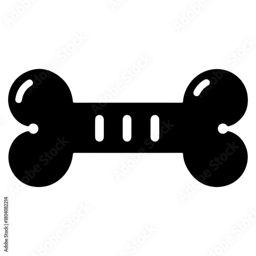 Black and White Illustration of a Dog Bone Treat