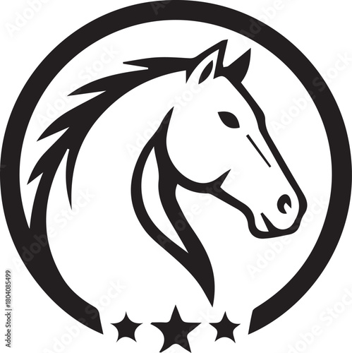 Black tribal mustang horse head silhouette symbol vector illustration design