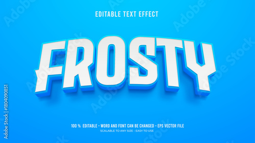 frosty editable text effect
