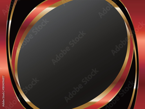 高級感のあるラインとグラデーションの背景　ブラック＆レッド