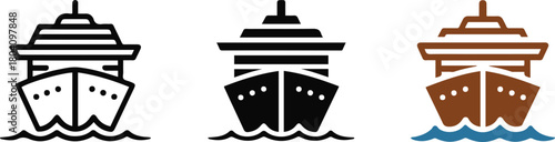 Set of different spices vector illustration on a nautical cargo ship vessel