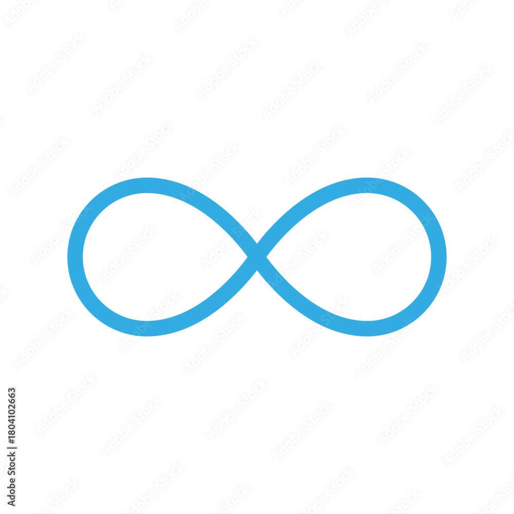 Fototapeta premium Blue unlimited infinity. circular economy. loop symbols. endless concept. infinity icon. vector logo. vector icon