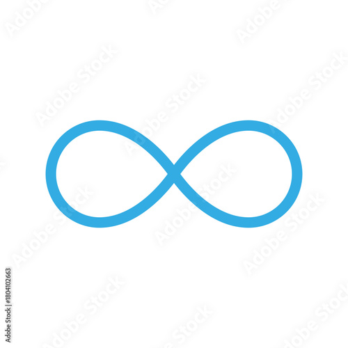 Blue unlimited infinity. circular economy. loop symbols. endless concept. infinity icon. vector logo. vector icon