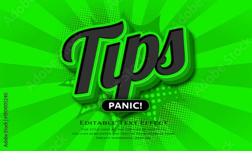 [Editable Text Effect Logo] ”Wild Tips Logo” The title logo style is a Overlapping logo on a radial background and cool speech bubbles.